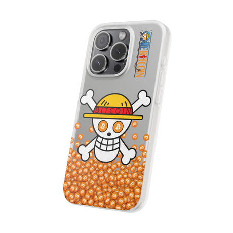 Coque de Téléphone Bitcoin Pirate Flex Transparent