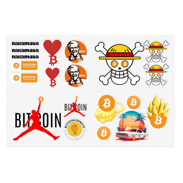 Sticker Sheets Nakamoda - Bitcoin Crypto Friendly Design