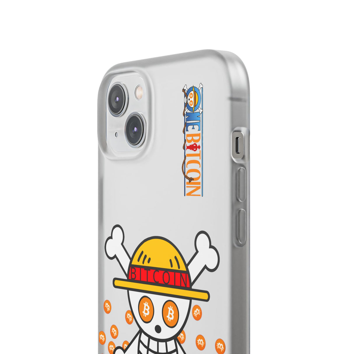 Coque de Téléphone Bitcoin Pirate Flex Transparent