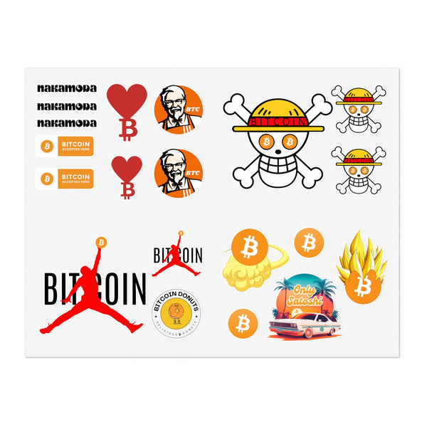 Sticker Sheets Nakamoda - Bitcoin Crypto Friendly Design