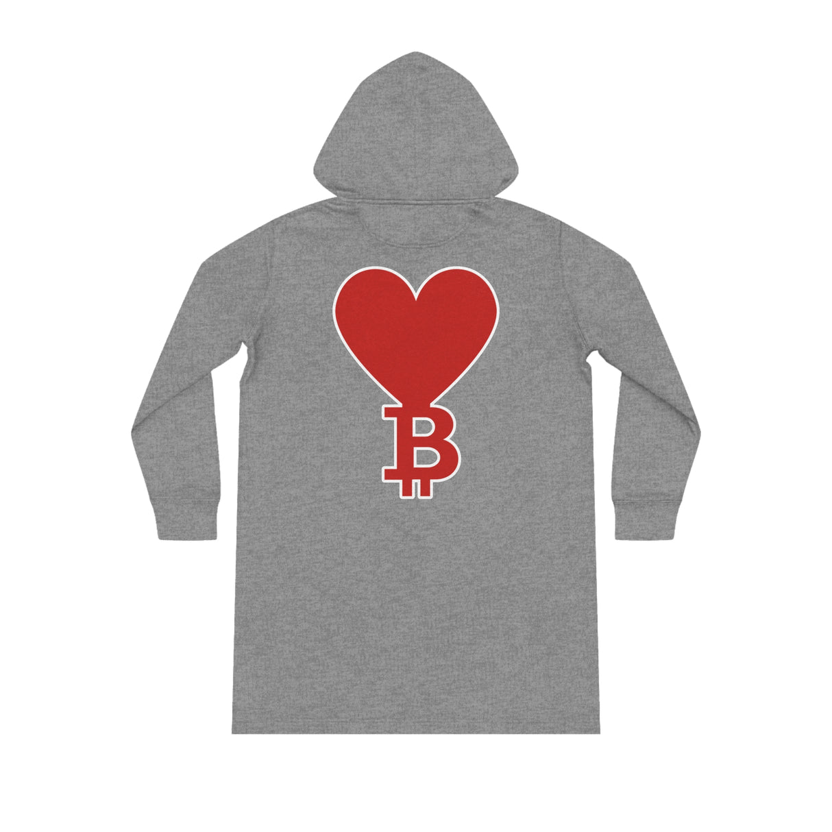 Hoodie Long Streeter "Bitcoin Heart"