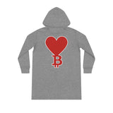 Hoodie Long Streeter "Bitcoin Heart"