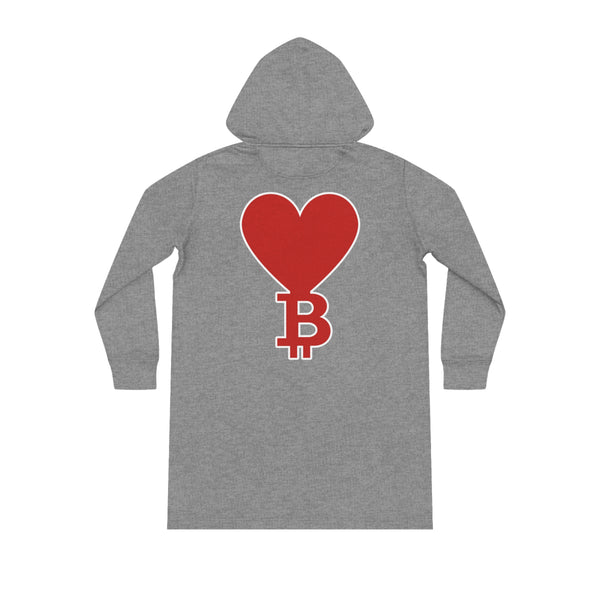 Hoodie Long Streeter "Bitcoin Heart"