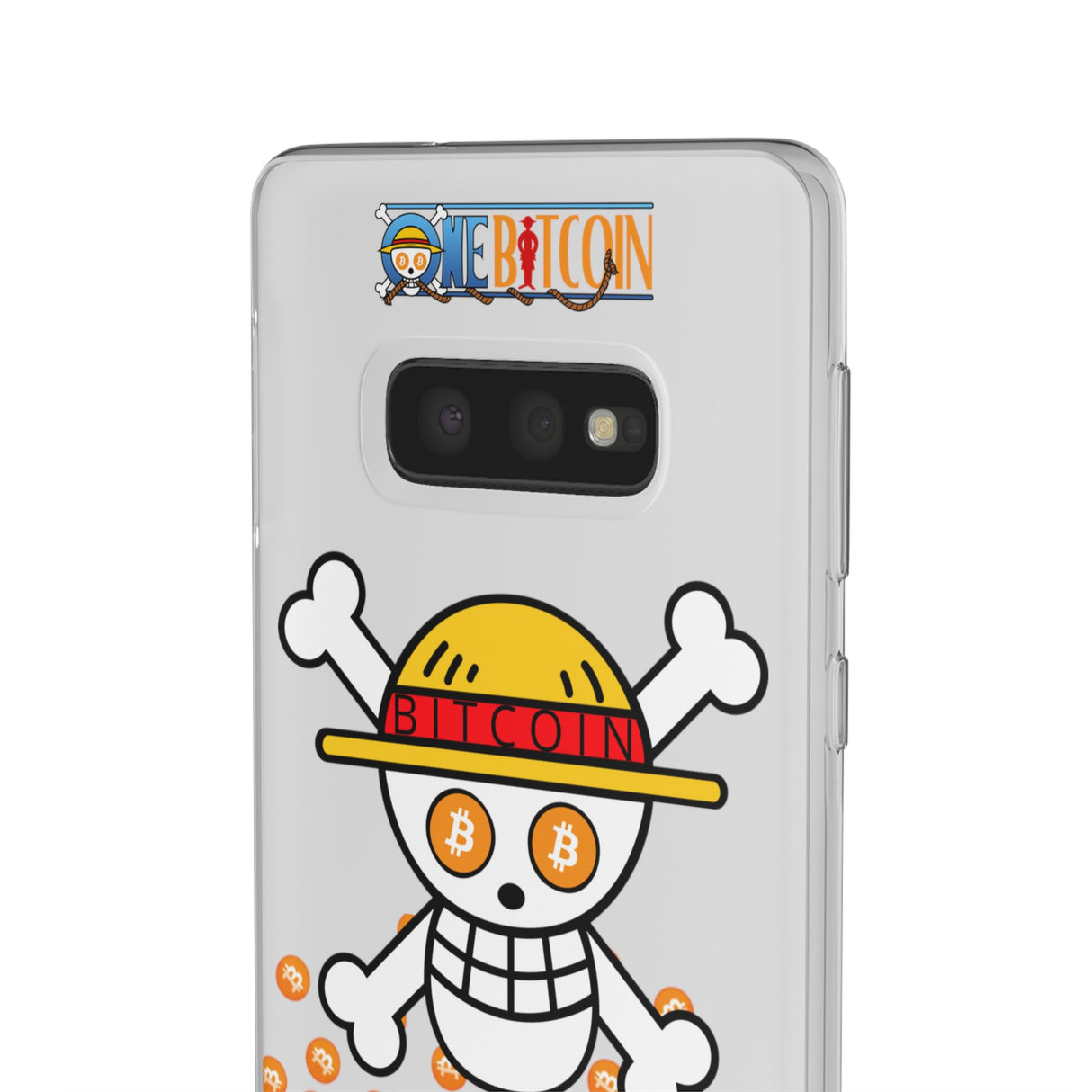 Coque de Téléphone Bitcoin Pirate Flex Transparent