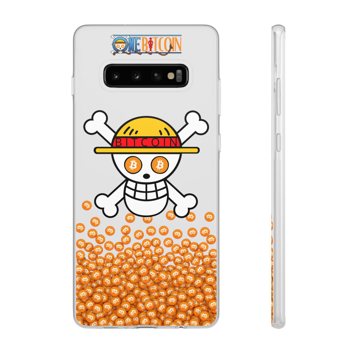 Coque de Téléphone Bitcoin Pirate Flex Transparent