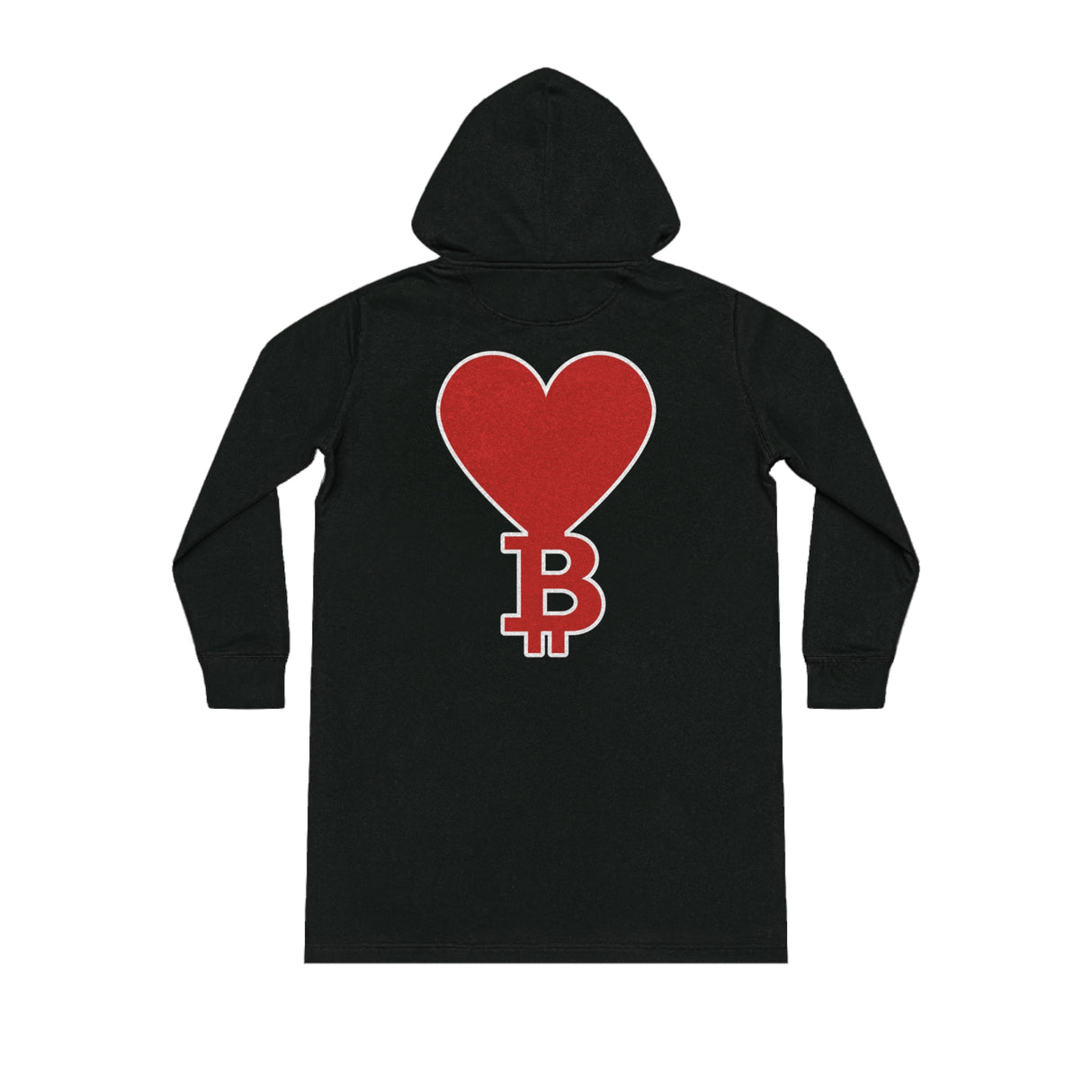 Hoodie Long Streeter "Bitcoin Heart"