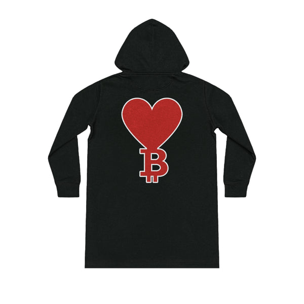 Hoodie Long Streeter "Bitcoin Heart"