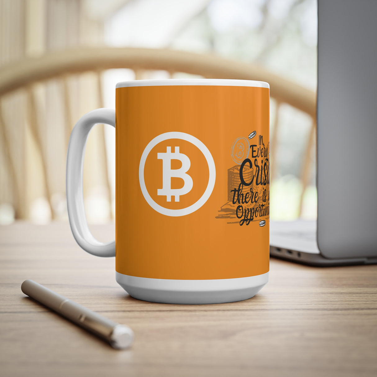 Mug en Céramique Bitcoin “In Every Crisis”