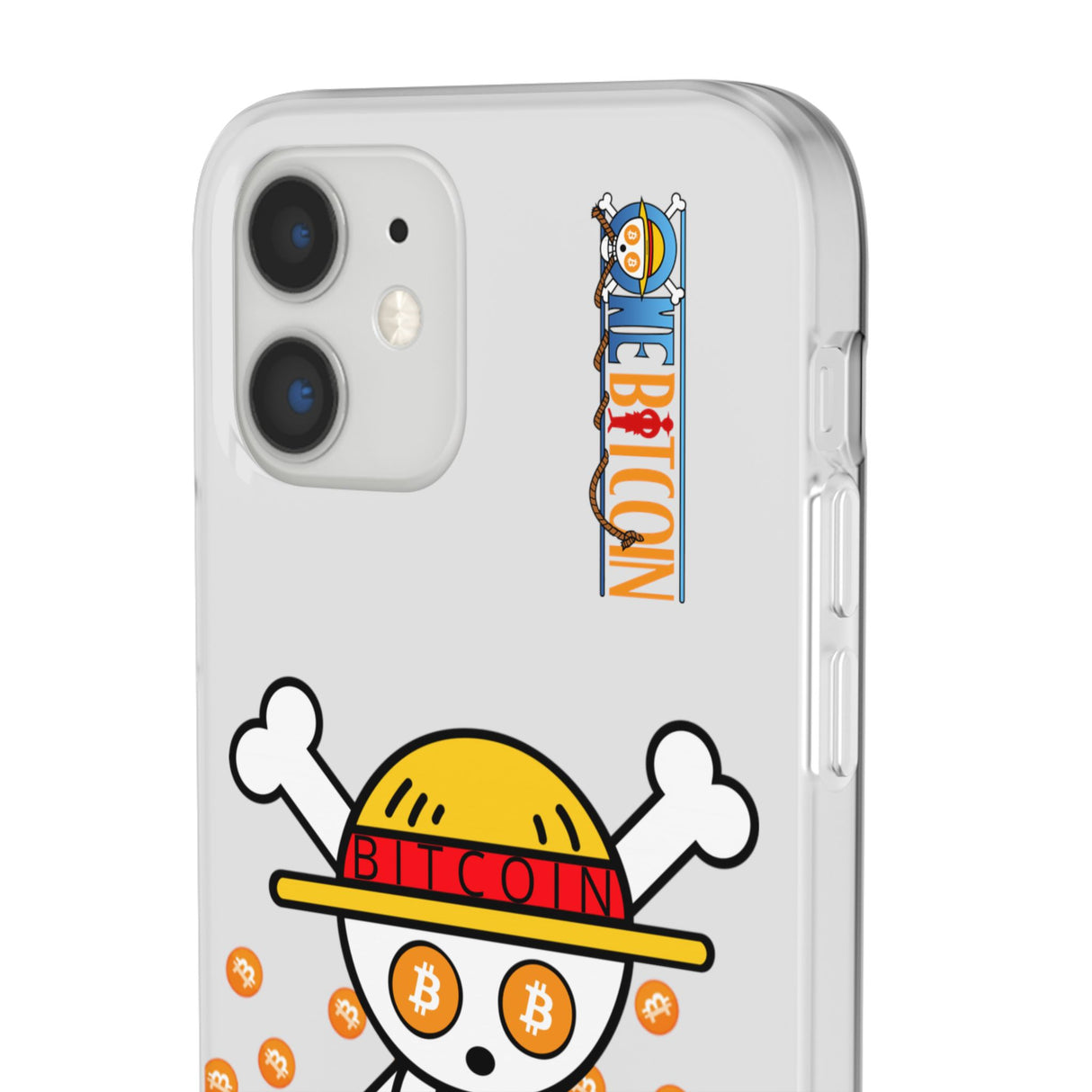 Coque de Téléphone Bitcoin Pirate Flex Transparent