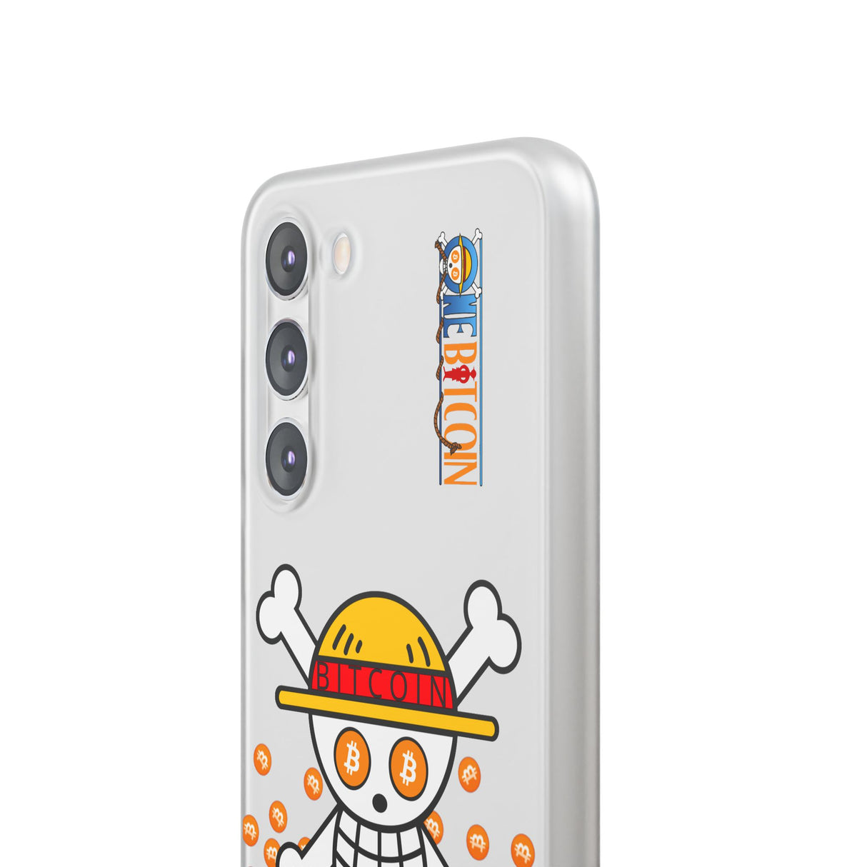 Coque de Téléphone Bitcoin Pirate Flex Transparent