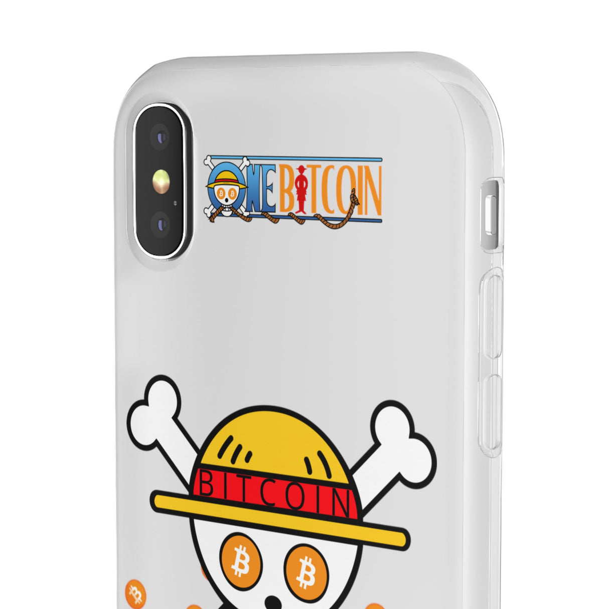 Coque de Téléphone Bitcoin Pirate Flex Transparent