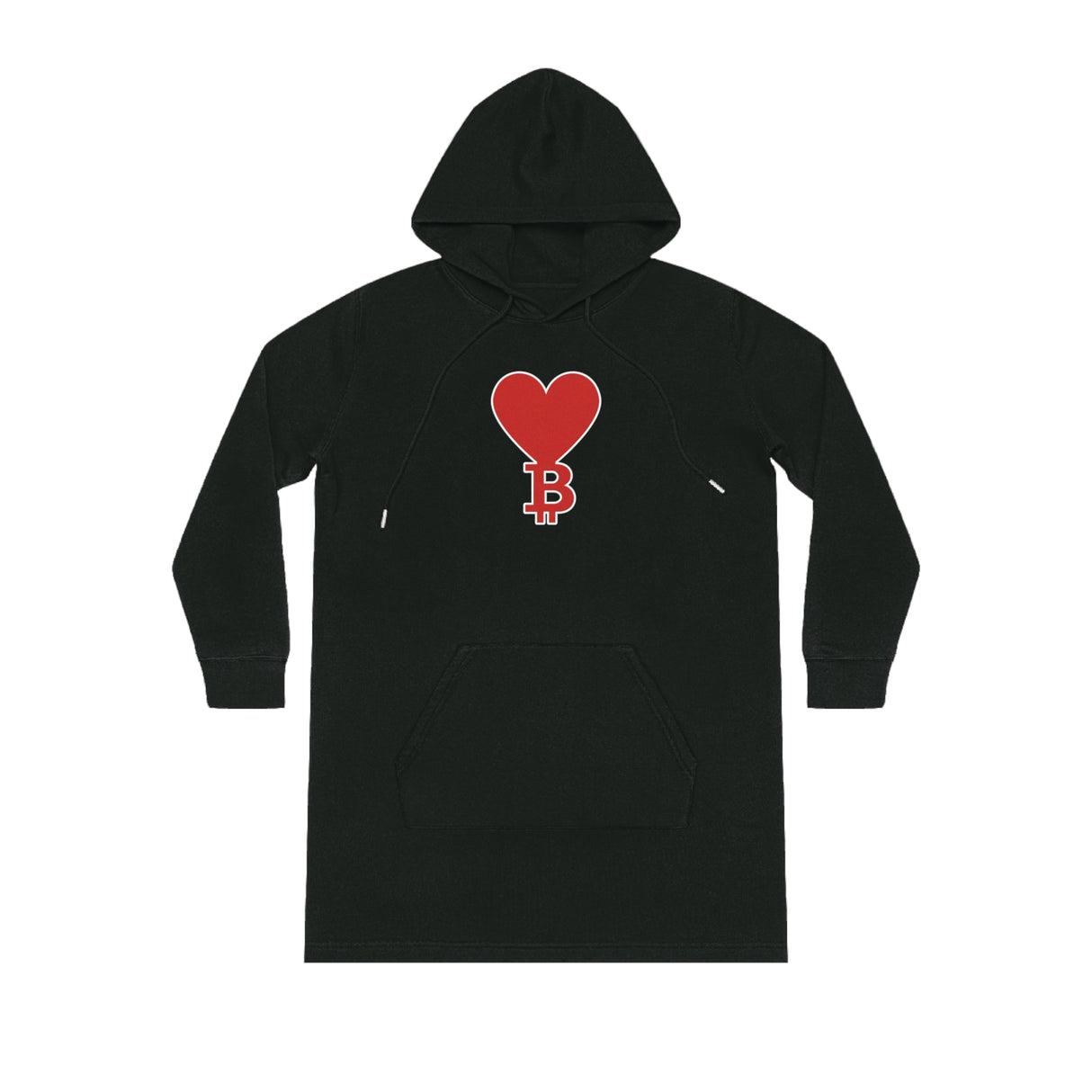 Hoodie Long Streeter "Bitcoin Heart"