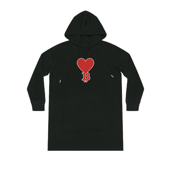 Hoodie Long Streeter "Bitcoin Heart"