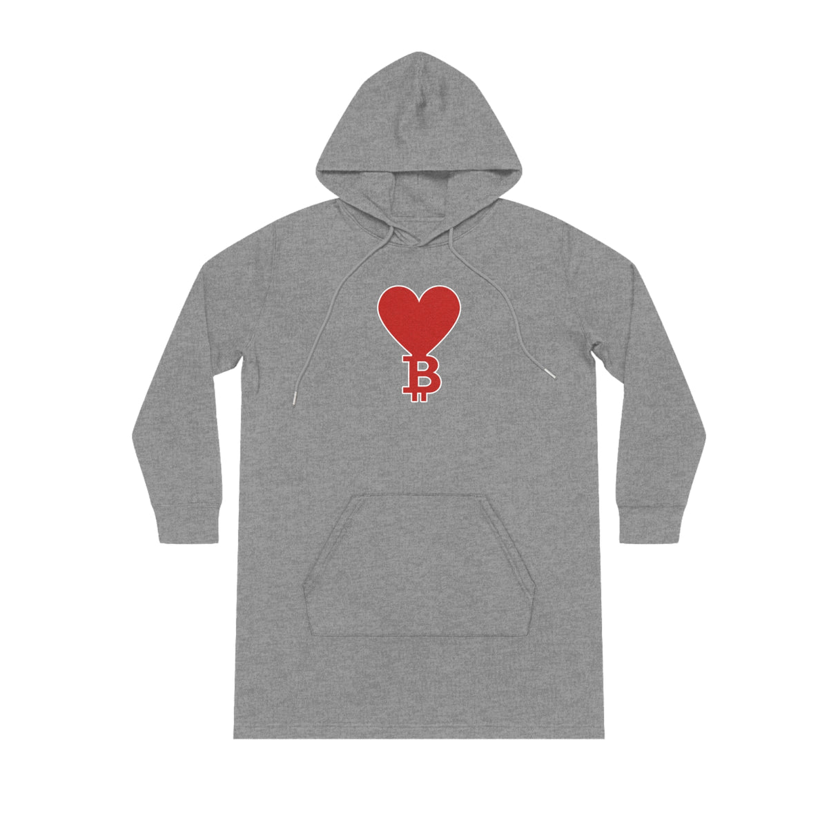 Hoodie Long Streeter "Bitcoin Heart"