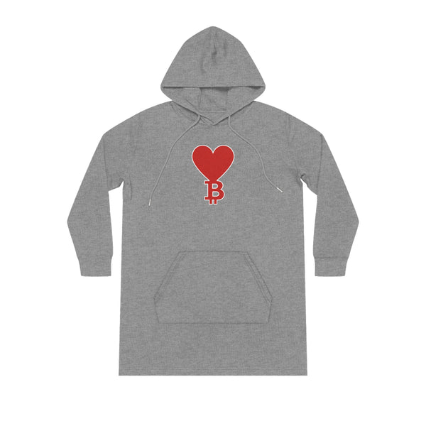 Hoodie Long Streeter "Bitcoin Heart"