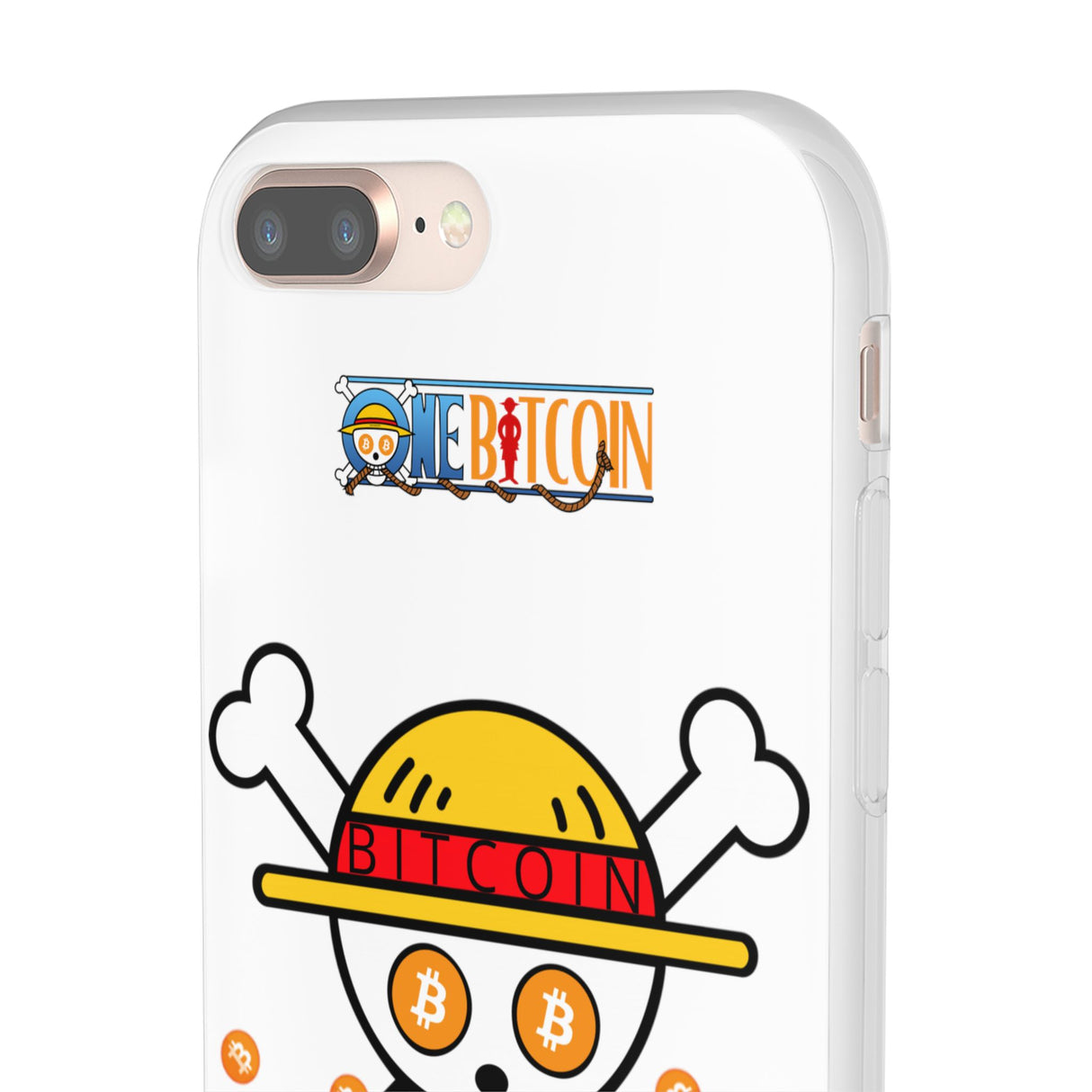 Coque de Téléphone Bitcoin Pirate Flex Transparent