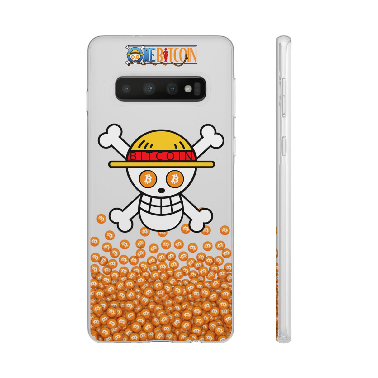 Coque de Téléphone Bitcoin Pirate Flex Transparent