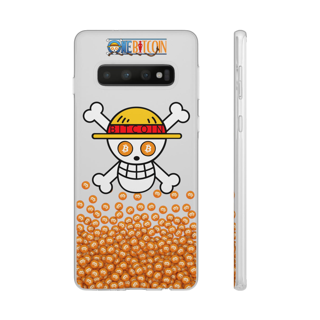 Coque de Téléphone Bitcoin Pirate Flex Transparent