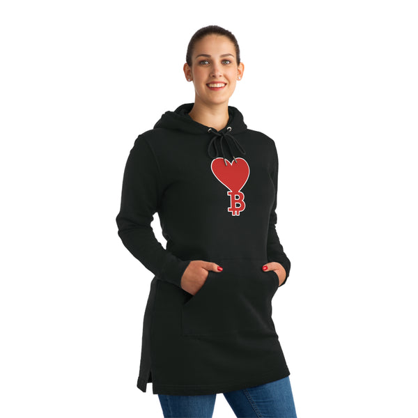 Hoodie Long Streeter "Bitcoin Heart"