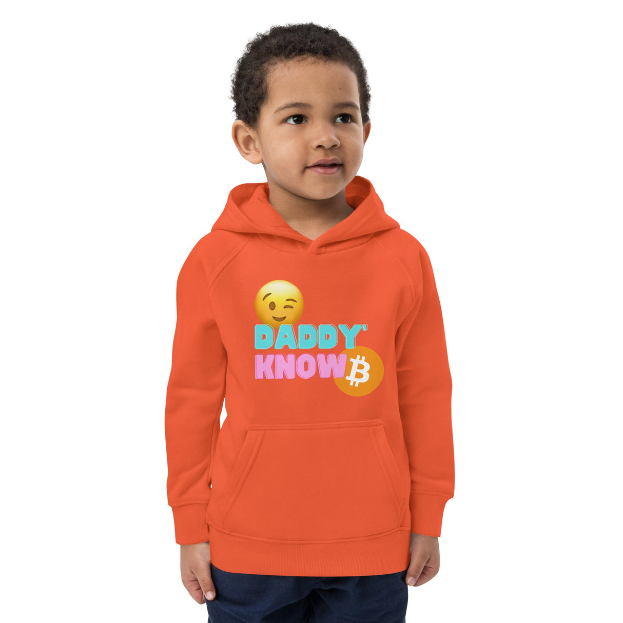 Sweat à capuche écologique pour enfants "Daddy Know" - Nakamoda