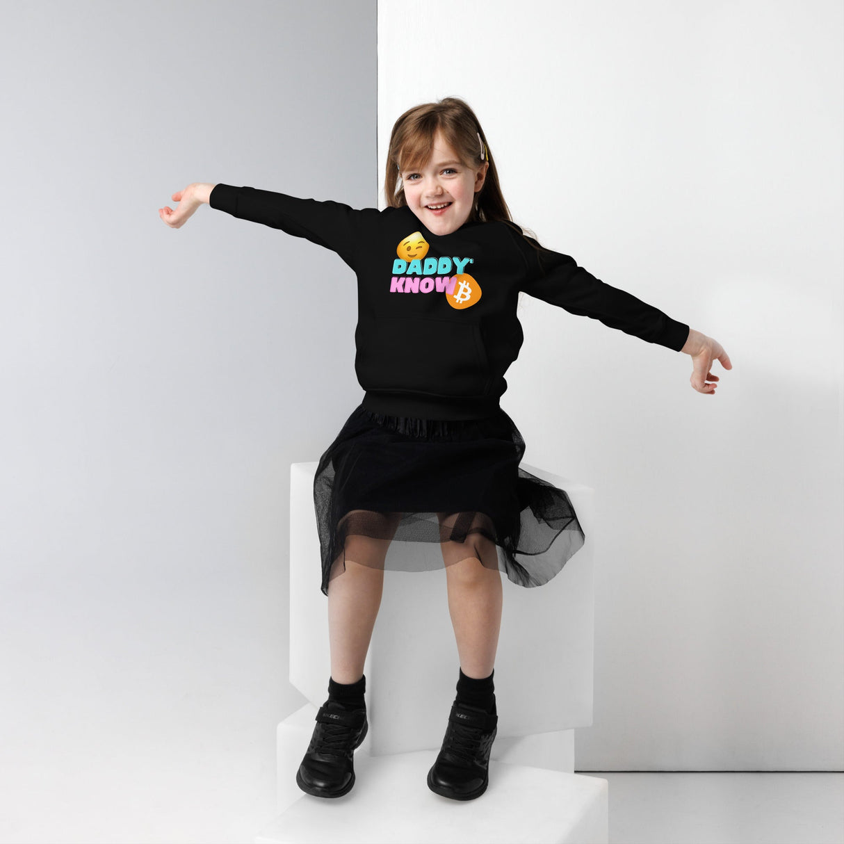 Sweat à capuche écologique pour enfants "Daddy Know" - Nakamoda