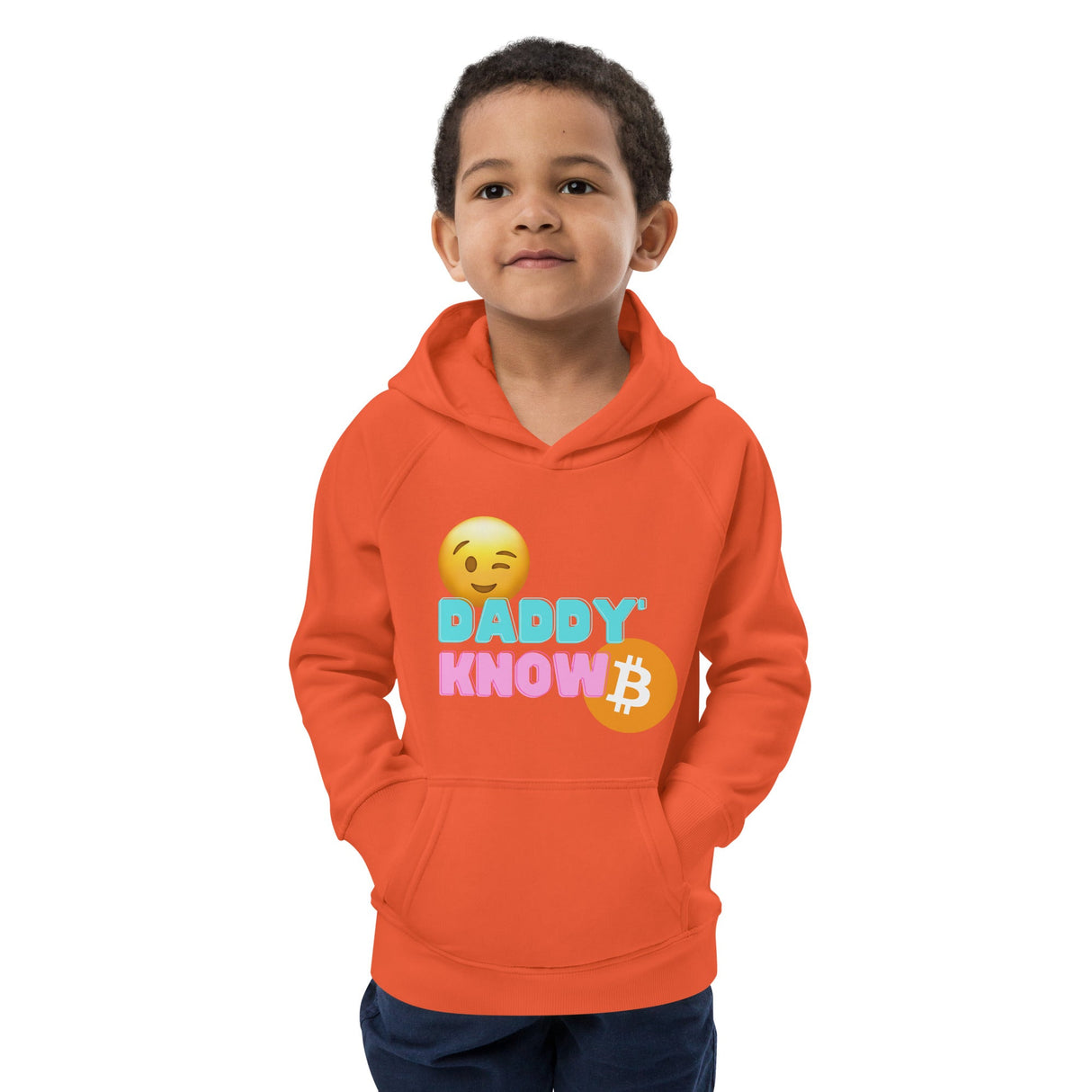 Sweat à capuche écologique pour enfants "Daddy Know" - Nakamoda